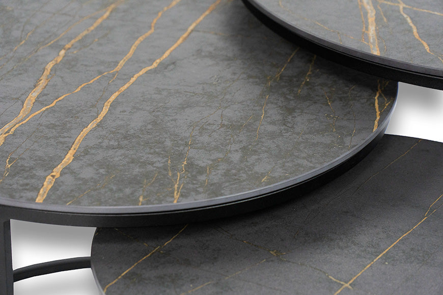Salontafel Rond Laurent Deluxe Driedelig