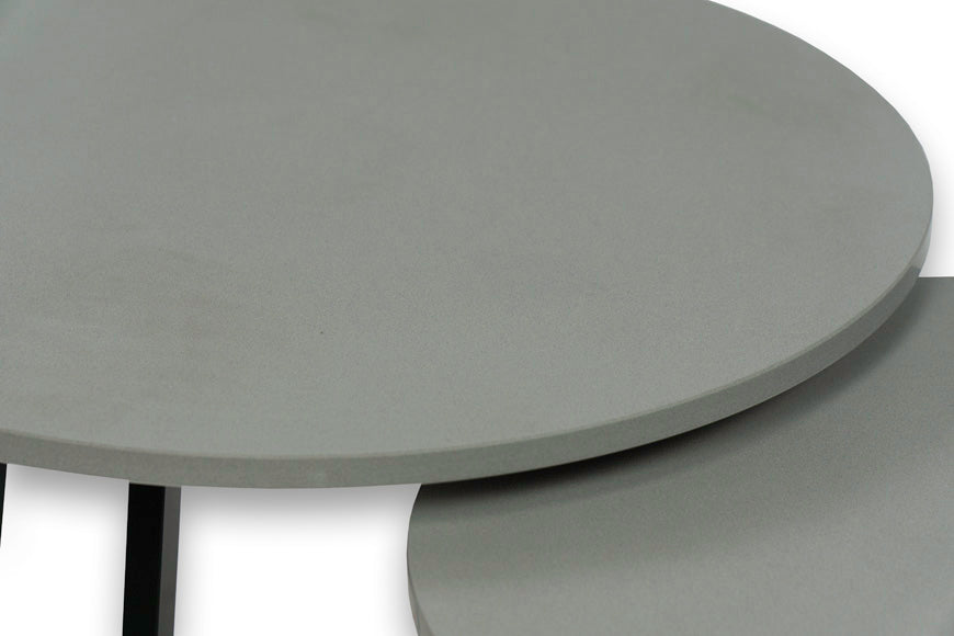 Salontafel Rond Slate Medium Grey Tweedelig