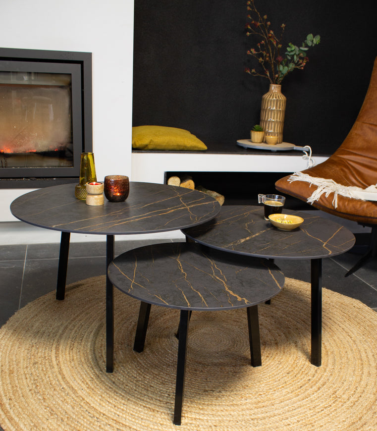 Salontafel Rond Laurent Novi Driedelig