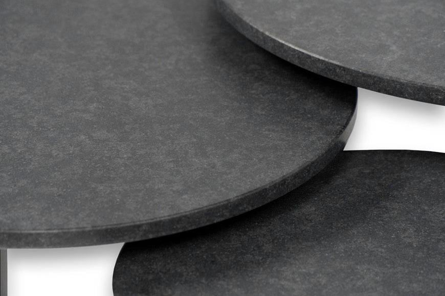 Salontafel Rond Nero Zimbabwe Driedelig