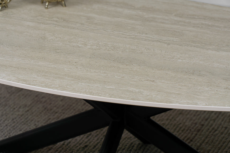 Salontafel Ovaal Travertino Matrix