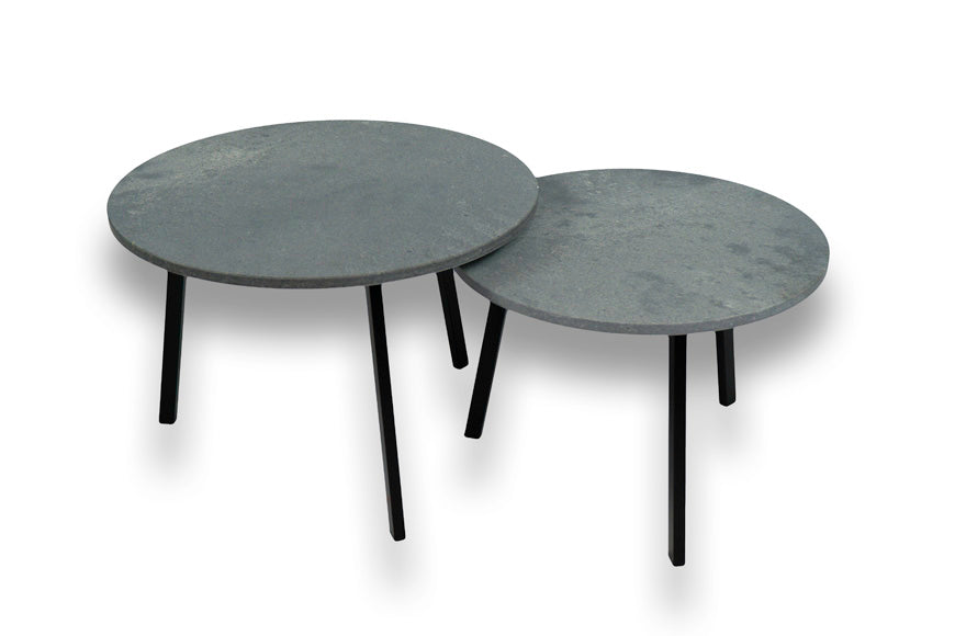Salontafel Rond Rugged Concrete Tweedelig
