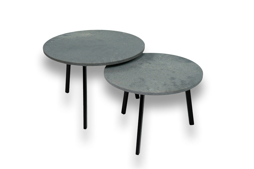 Salontafel Rond Rugged Concrete Tweedelig