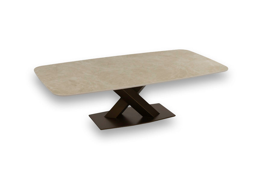 Salontafel Deens Ovaal Fume V-poot