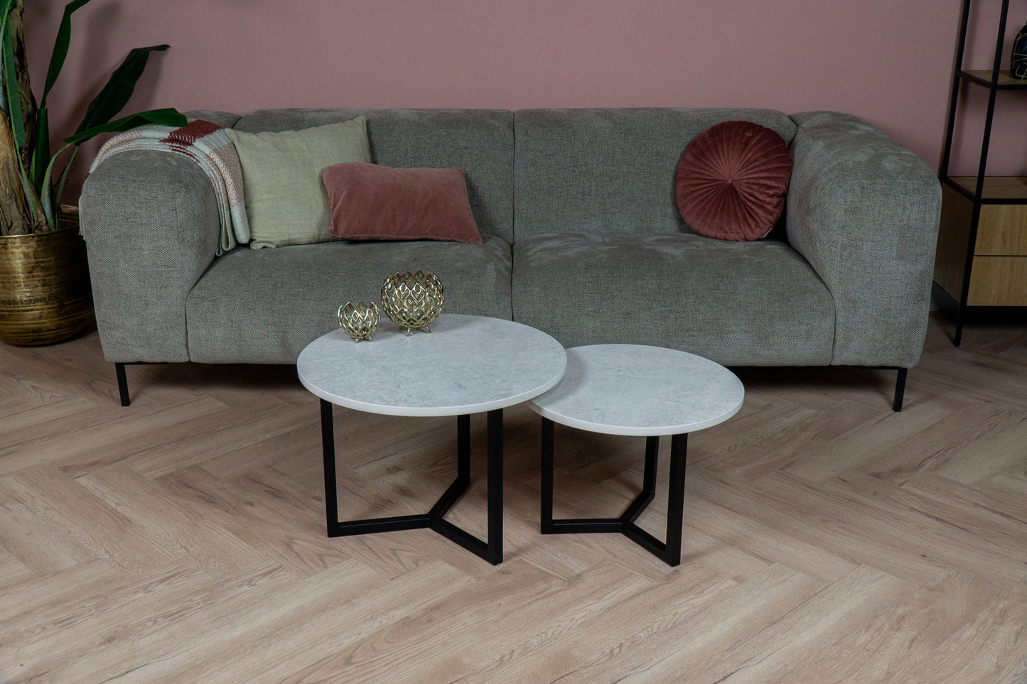 Salontafel Rond Lunar Tweedelig