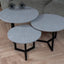 Salontafel set rond driedelig Beton Grey - ⌀ 50 + ⌀ 60 + ⌀ 70 cm