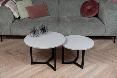 Salontafel Rond Linen Tweedelig