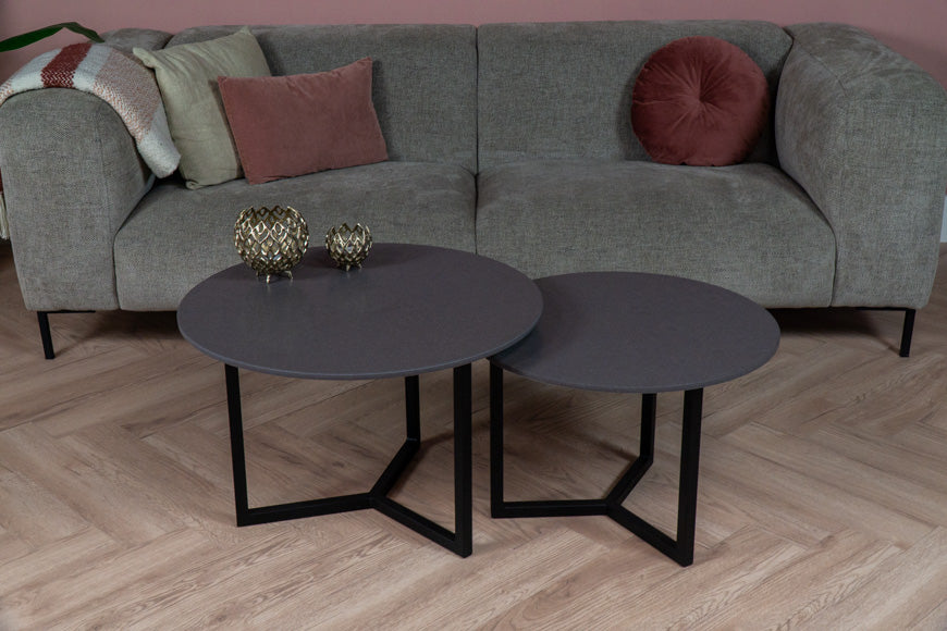 Salontafel Rond Belgian Storm Tweedelig