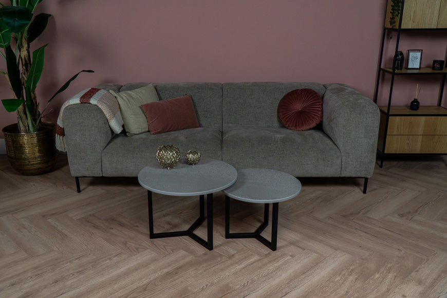 Salontafel Rond Crea Beton Light Tweedelig