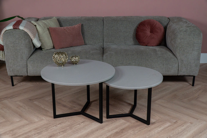 Salontafel Rond Divinity Ivory Tweedelig