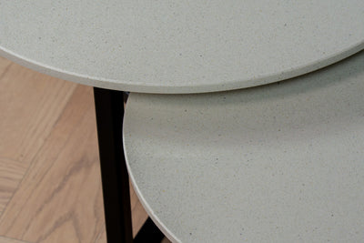 Salontafel Rond Divinity White Tweedelig