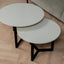 Salontafel set rond Premium Divinity White - ⌀ 50 + ⌀ 60 cm