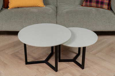 Salontafel Rond Divinity White Tweedelig