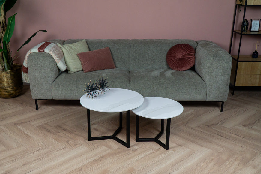 Salontafel Rond Calacatta Gold Tweedelig