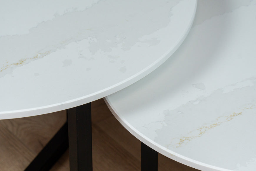 Salontafel Rond Calacatta Gold Tweedelig