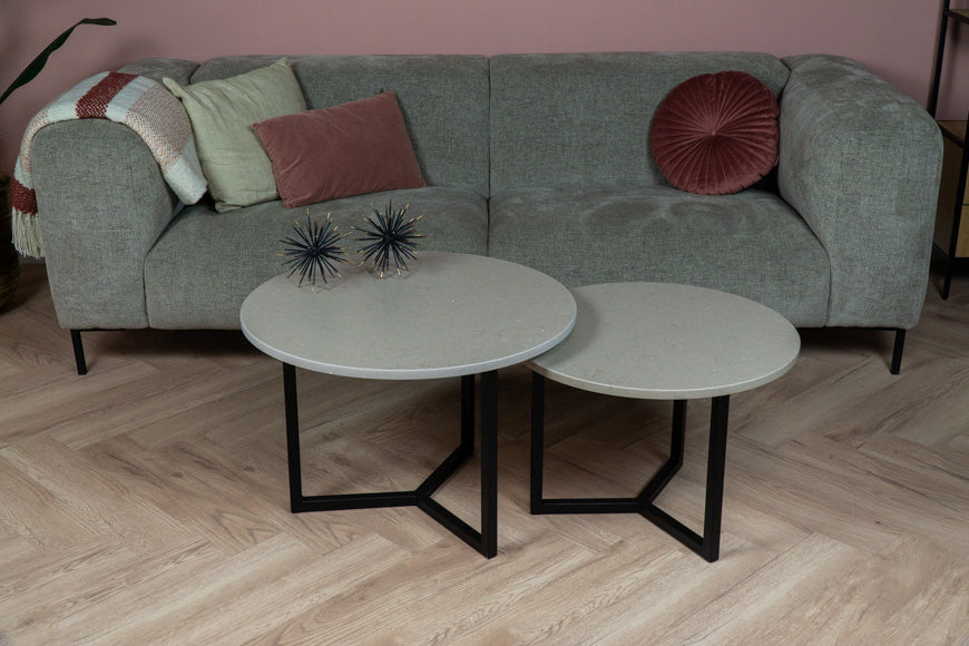 Salontafel Rond Coral Clay Tweedelig