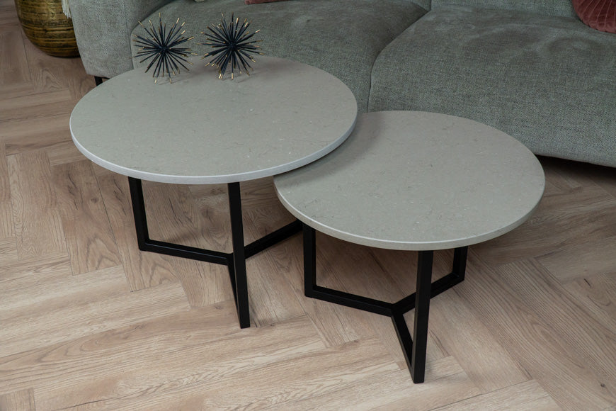 Salontafel Rond Coral Clay Tweedelig