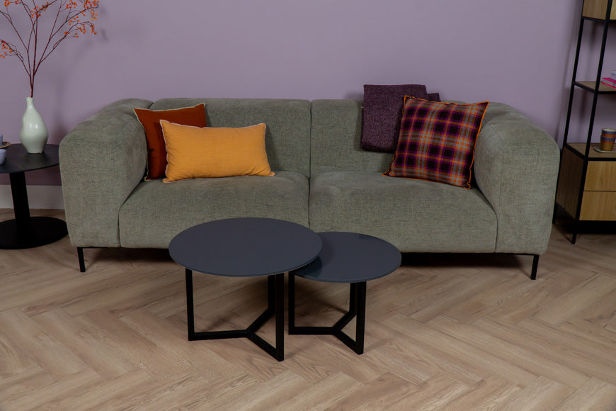 Salontafel Rond Slate Medium Grey Tweedelig
