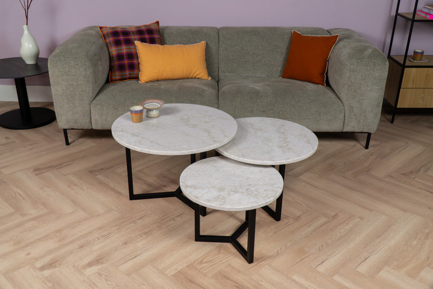 Salontafel Rond Glencoe Premium Driedelig