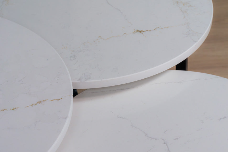 Salontafel Rond Ethereal Glow Driedelig