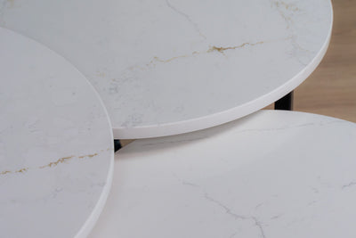 Salontafel Rond Ethereal Glow Driedelig