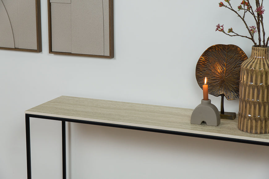 Sidetable Dubbel Travertino