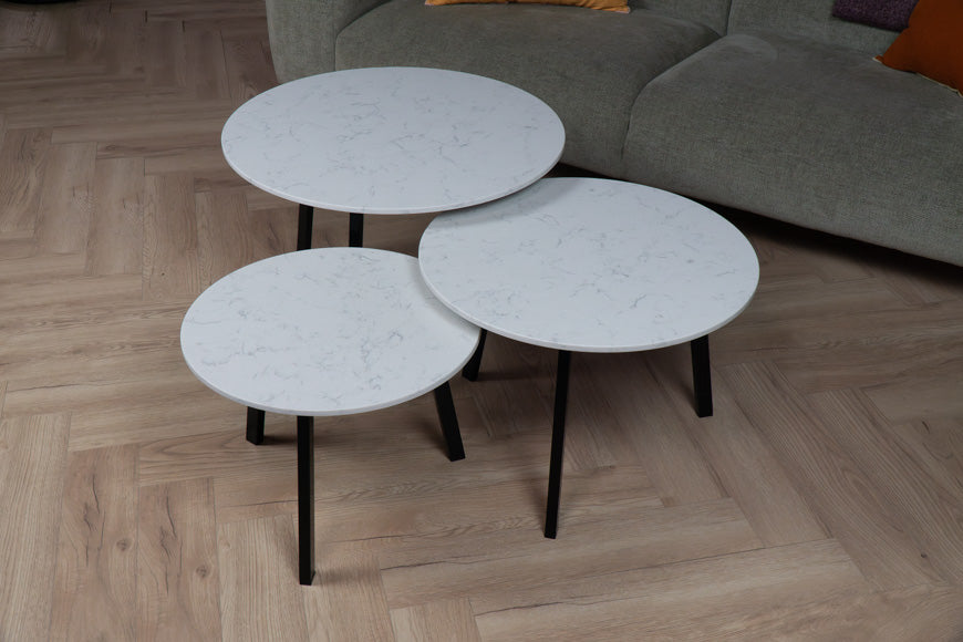 Salontafel set driedelig Novi Lagoon - ⌀ 50 + ⌀ 60 + ⌀ 70 cm