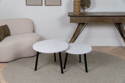 Salontafel Rond White Storm Tweedelig
