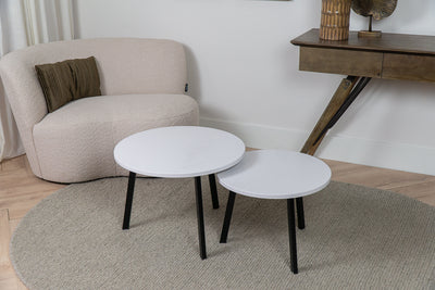 Salontafel Rond White Storm Tweedelig