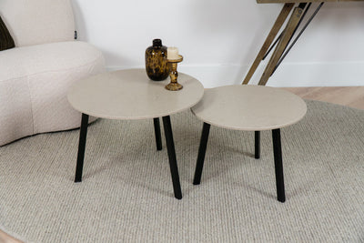 Salontafel Rond Coral Clay Tweedelig
