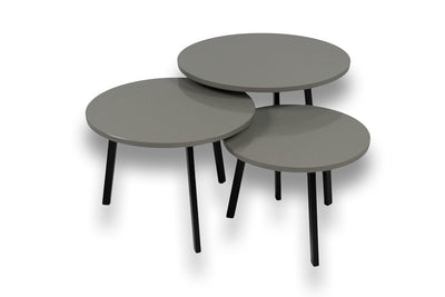 Salontafel Rond Medium Slate Grey Driedelig