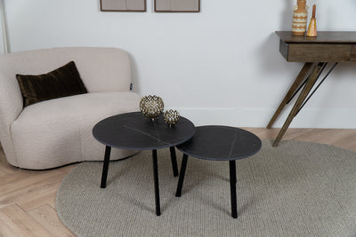 Salontafel Rond Smokestone Tweedelig