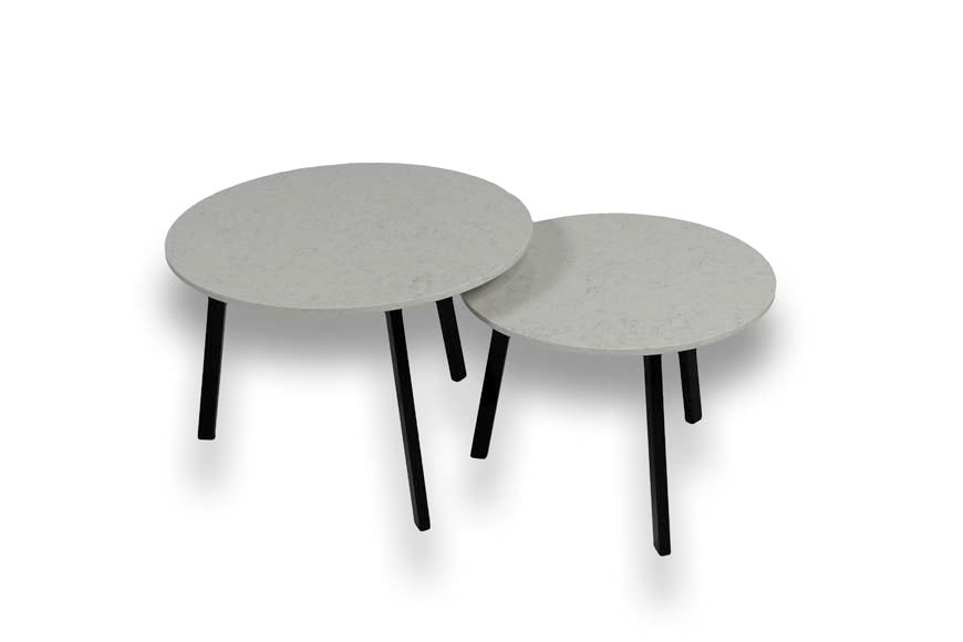 Salontafel Rond Snowy Ibiza Tweedelig