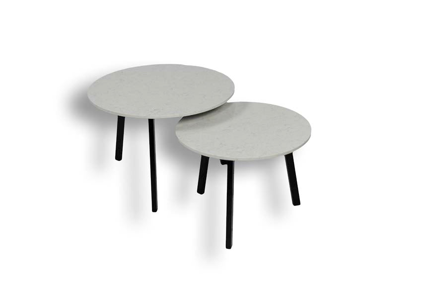 Salontafel Rond Snowy Ibiza Tweedelig