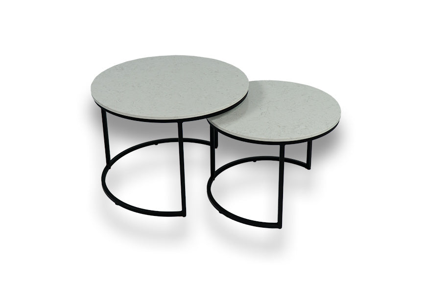 Salontafel Rond Snowy Ibiza Tweedelig
