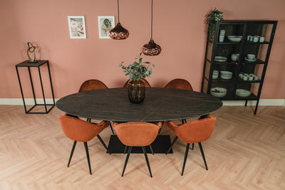 Eettafel Ovaal Laurent V-poot