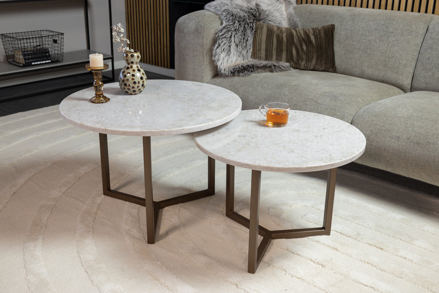 Salontafel Rond Glencoe Premium Tweedelig