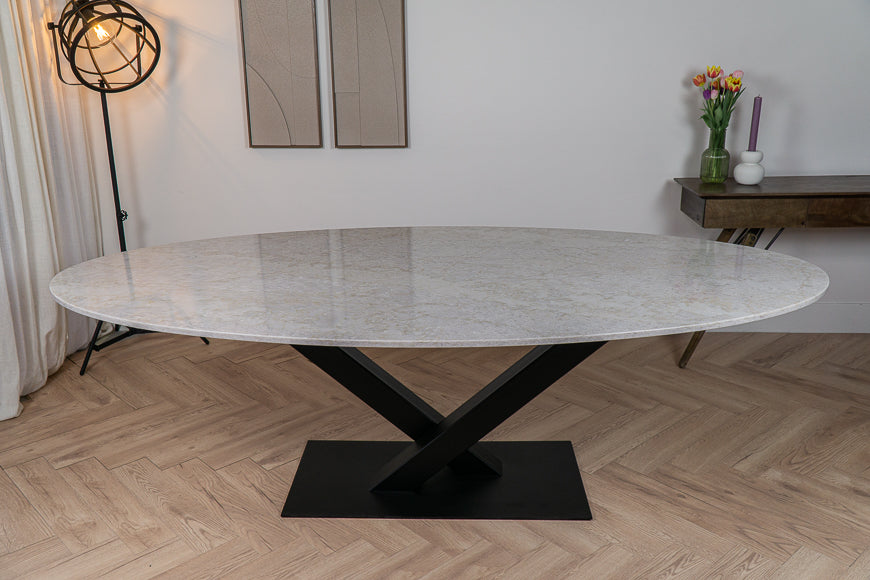 Eettafel Ovaal Glencoe V-poot