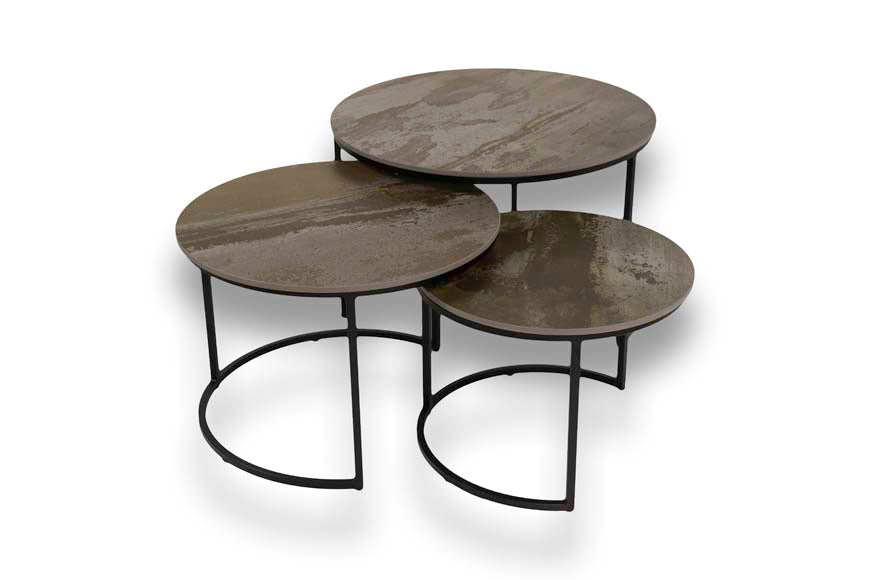 Salontafel Rond Trilium Driedelig