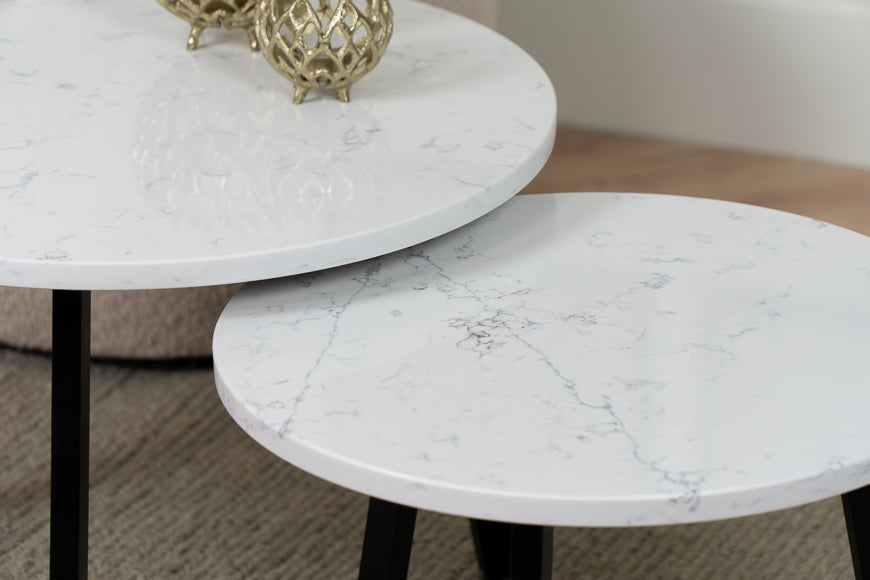 Salontafel Rond Venatino Alabaster Tweedelig
