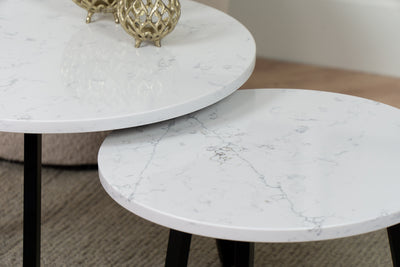 Salontafel Rond Venatino Alabaster Tweedelig