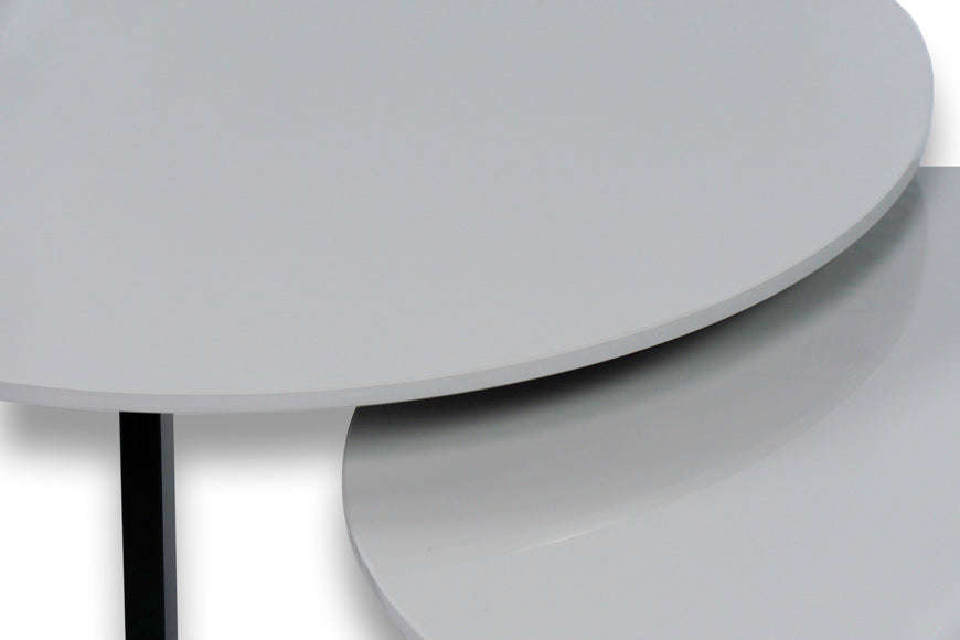 Salontafel Rond Xgloss Grijs Tweedelig