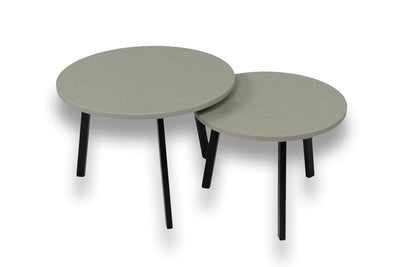 Salontafel Rond Belgian Fog Tweedelig