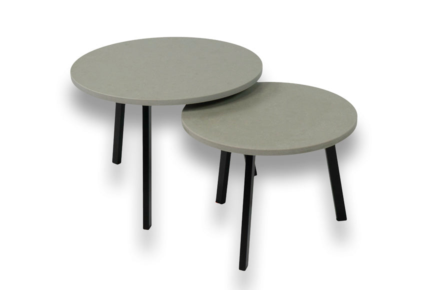 Salontafel Rond Belgian Fog Tweedelig