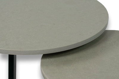 Salontafel Rond Belgian Fog Tweedelig