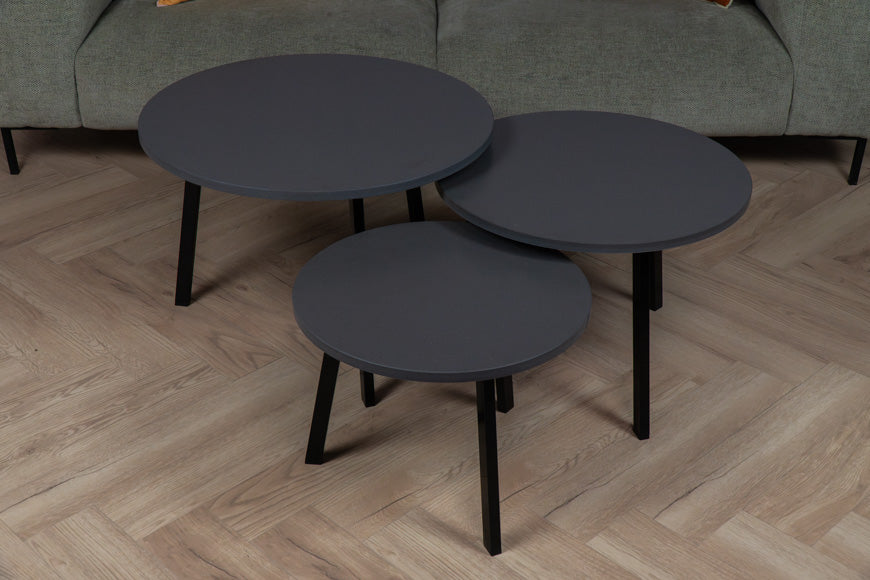 Salontafel Rond Marengo Driedelig