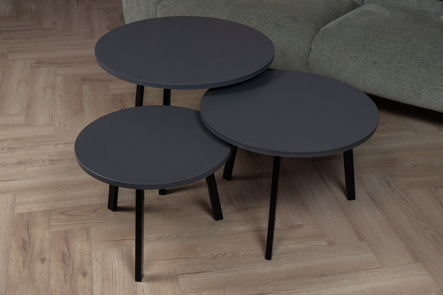 Salontafel Rond Marengo Driedelig