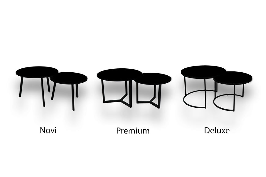 Salontafel Rond Xgloss Grijs Tweedelig