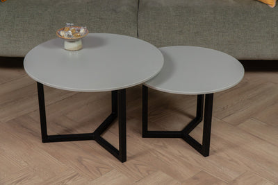 Salontafel Rond Cincel Grey Tweedelig