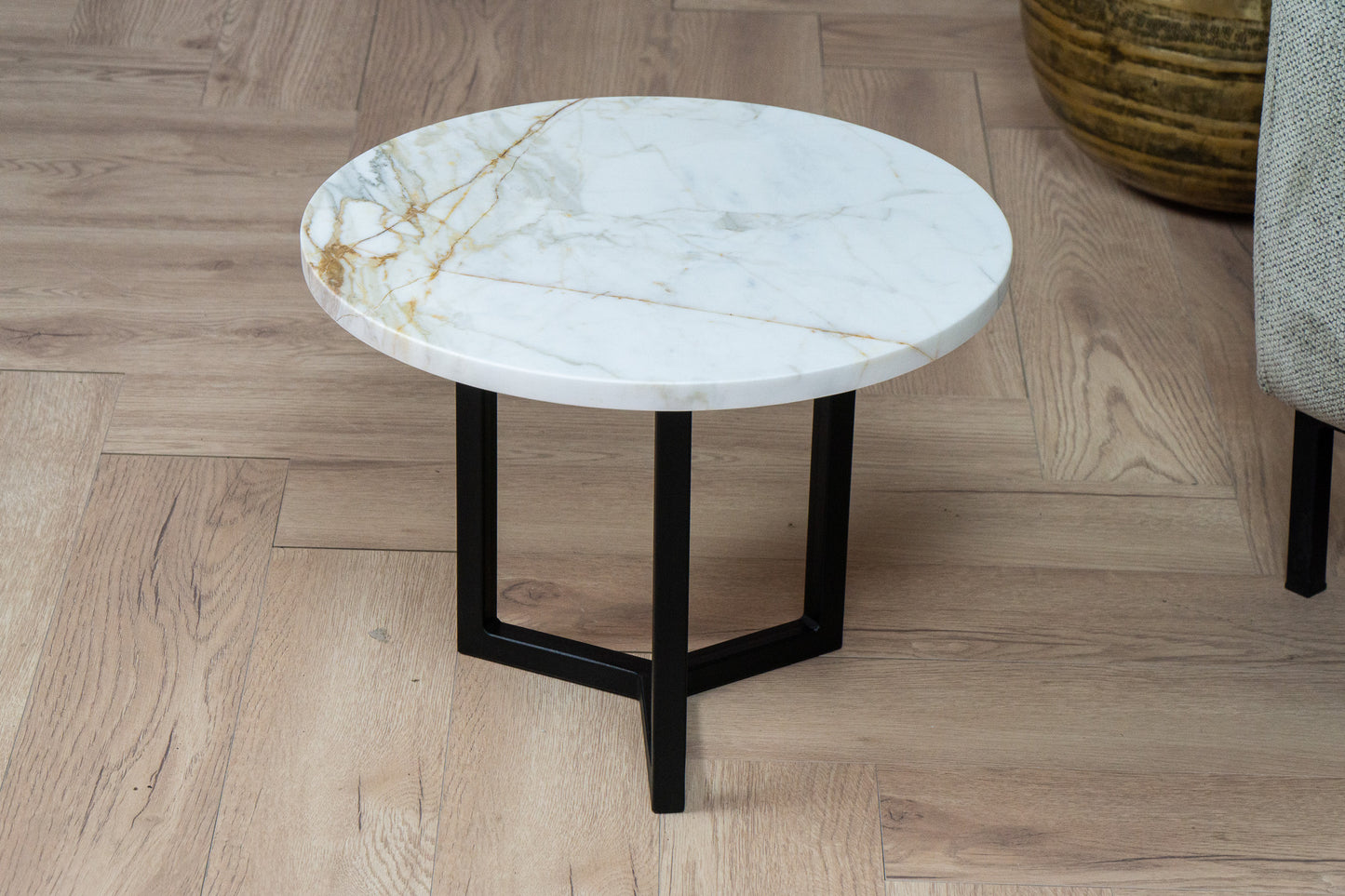 Salontafel Rond New Calacatta - ⌀ 43 cm